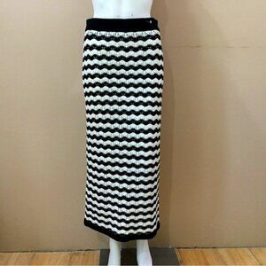 Jessica Simpson Long Midi Skirt Womens Small Crochet Knit Black Pull-On NWT